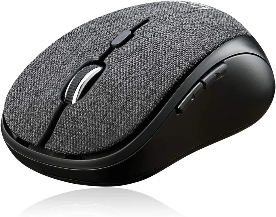 Adesso iMouse S80B Wireless Optical Fabric Mini Mouse - Black - Image 3 of 4