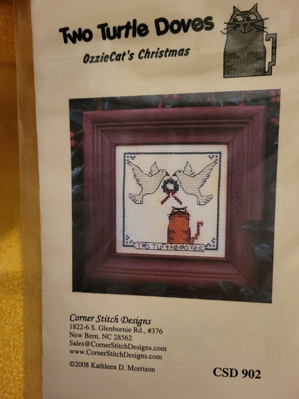 "Two Turtle Doves" Cross Stitch Pattern (OzzieCat's Christmas)