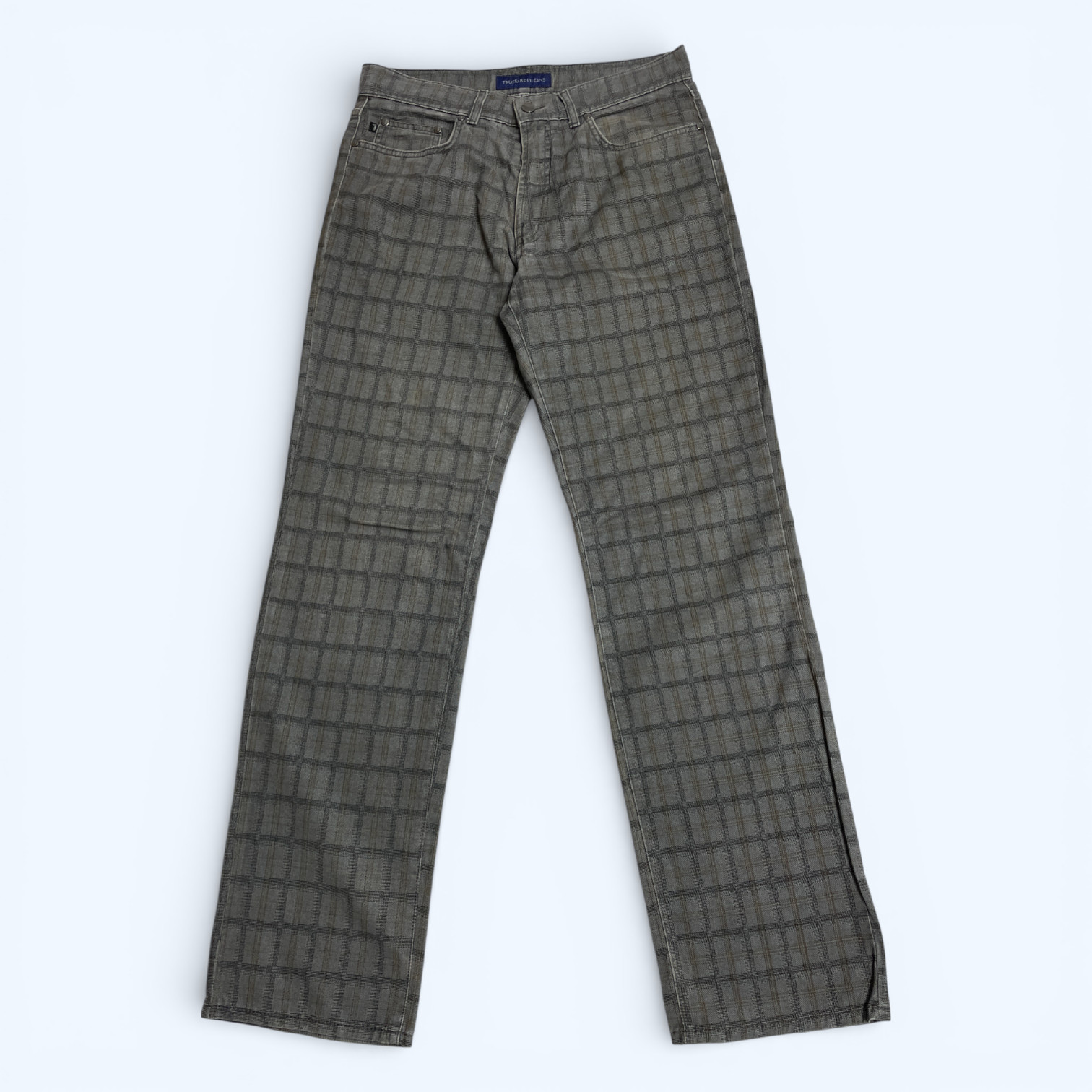 TRUSSARDI JEANS Mens Designer Smart Casual Trousers Pants W33" L33" Straight image 2