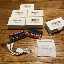 Lot CR123A 123 3V USB Lithium Rechargeable Batteries With Cable Read Descrip
