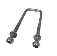 10mm Square Zinc Plated U Bolts For Boat And Live Stock Trailers M10 Thread