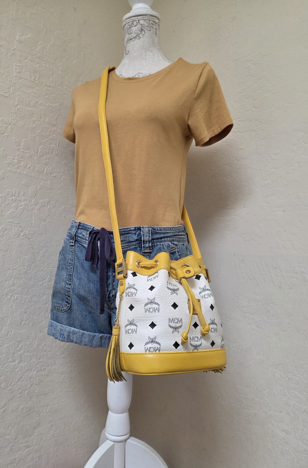 MCM Small Bucket Drawstring Crossbody Bag AUTHENTIC — image 6