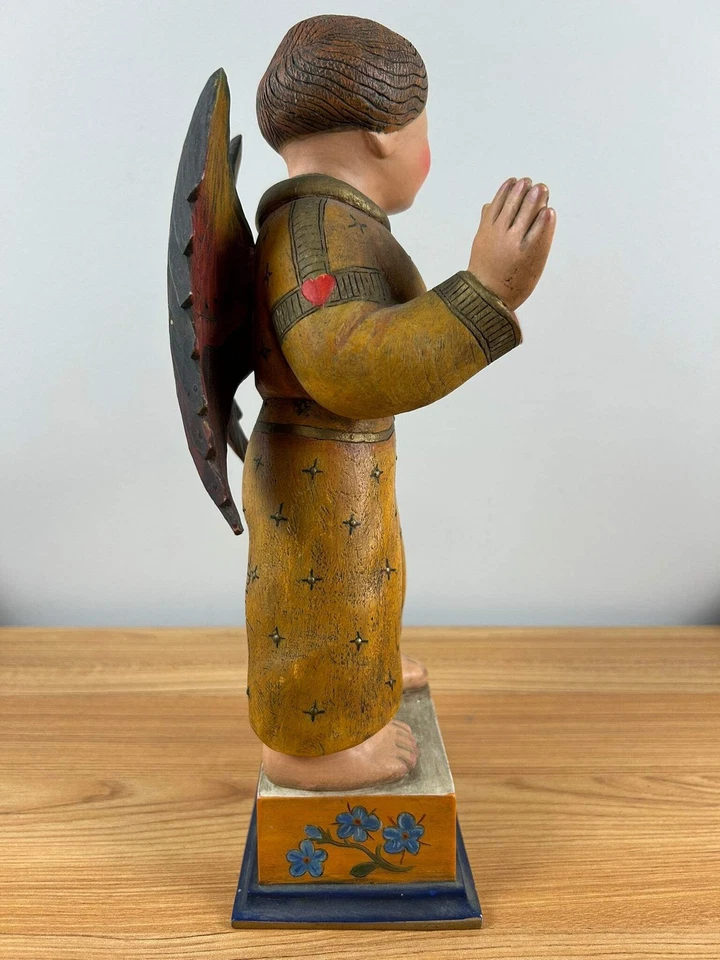 Leo Smith "Heavenly Angel" Dept 56 Wood Handpainted - 13" Tall - Image 4 of 4