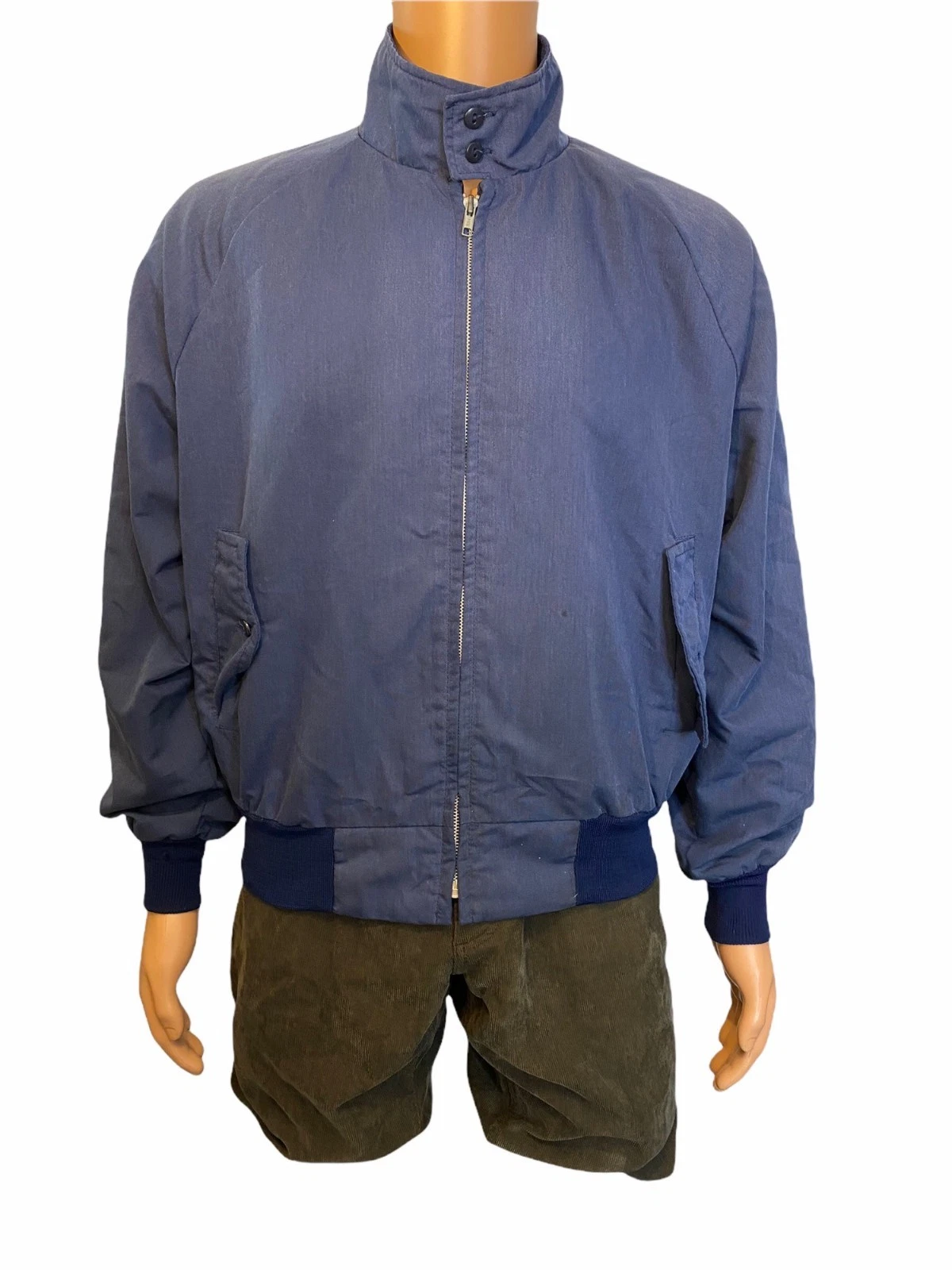 Vintage American Jac Windbreaker Jacket XL Zipper Stuck in Up Position