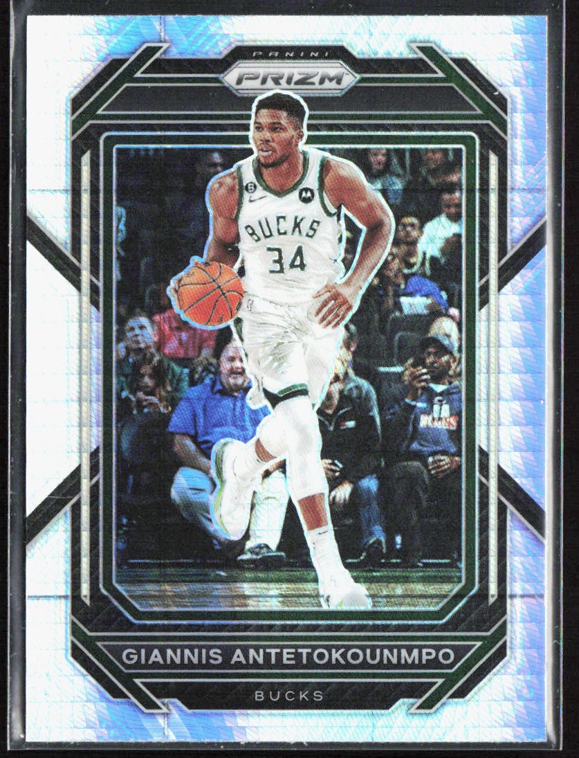 2022-23 Panini Prizm Giannis Antetokounmpo Hyper #96 Milwaukee Bucks