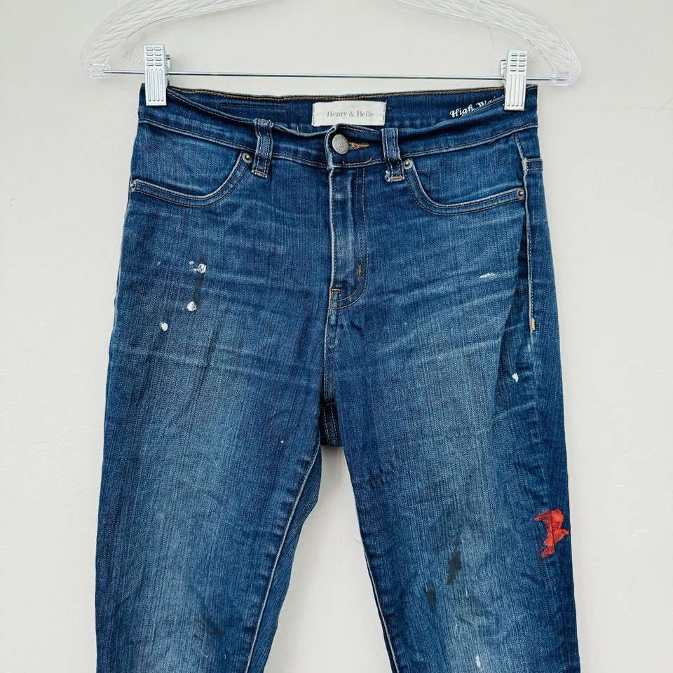 Henry & Belle Cintura Alta Súper Delgado Med/Lavado Oscuro Mujer’s 26 Foto 2 de 4
