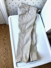 FLAWS Boys Gap Dress Pants 6 Beige 100 Cotton Chinos Slim Str. ADJUSTABLE Waist