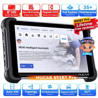 MUCAR 892BT PRO AI Diagnostic Tool OBD2 Car Scanner Topology Mapping J2534 CANFD