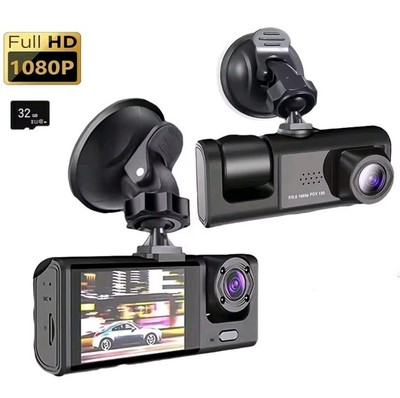 Car 2 Channel Dashcam DVR 1080p HD Video 24h Recorder G-Sensor Parking Recorder