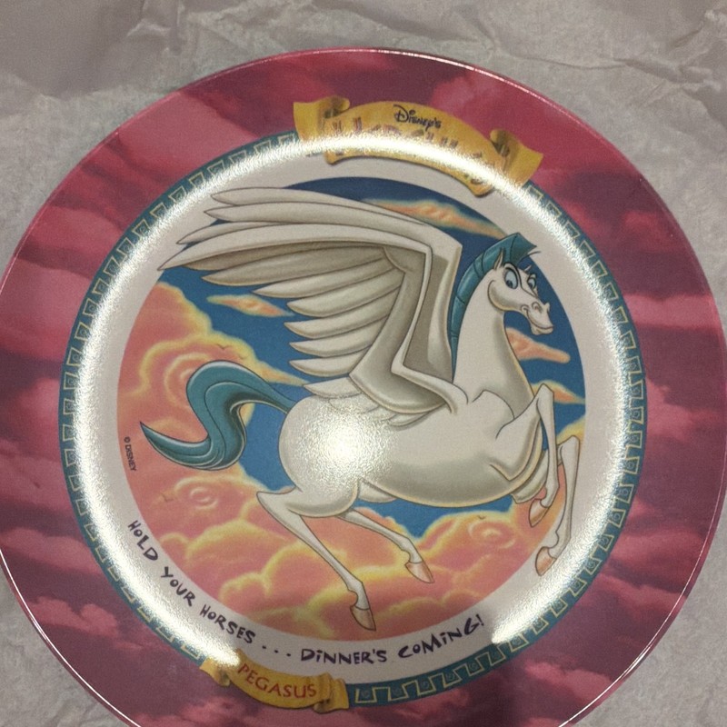 McDonald’s Disney Hercules Pegasus Promotional Plate Multicolor