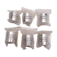 Lot of 6 Aluminum Flexible Shaft Coupling, 12mm 5mm Bores, 25mm x 30mm