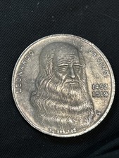 RARE Italian Artist Renaissance Italy  LEONARDO DA VINCI AVIATION Medal