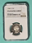1984 25c WASHINGTON QUARTER  NGC PF69 UC - SILVER COIN
