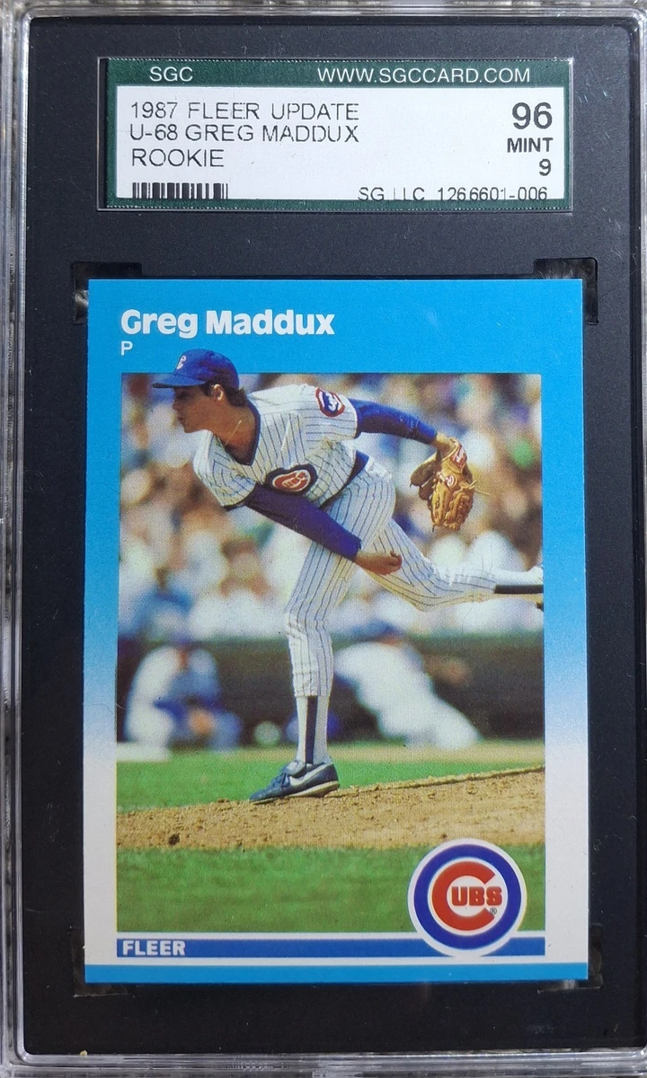 Fleer Greg Maddux Rookie Baseball Sports Trading Cards