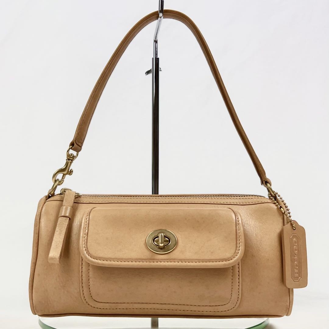 Near Mint] COACH 9712 Beige Vintage Penelope Demi Shoulder