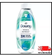 Downy RINSE & REFRESH Laundry Odor Remover and Fabric Softener, Cool Cotton.