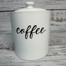 Threshold Stoneware Coffee Canister 6” Target 2020 Farmhouse Storage Container