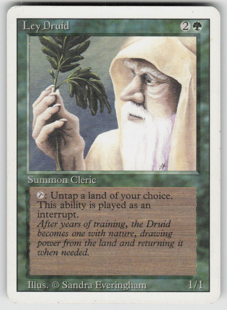 Ley Druid Uncommon Revised Edition 206 MTG Moderately Played