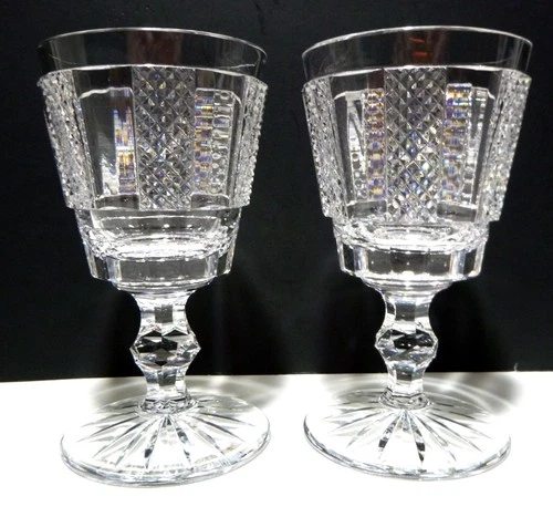 *VINTAGE* Waterford Crystal PERIOD PIECE HIBERNIA (1968) Set 4 White Wine 5 1/8"
