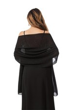 Shawls and Wraps for Evening Dresses Sheer Chiffon Sparkly Shawl Scarf