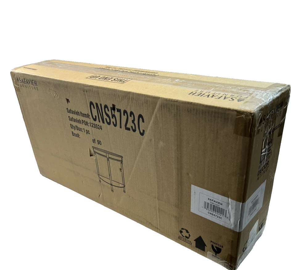 Mesa Consola Safavieh Randell Acabado Leña Mesa de Entrada Clásica-Contemporánea Foto 2 de 4