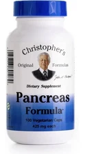 Dr. Christopher’s Pancreas Formula 100 Veg Caps 425 mg Each Non-GMO