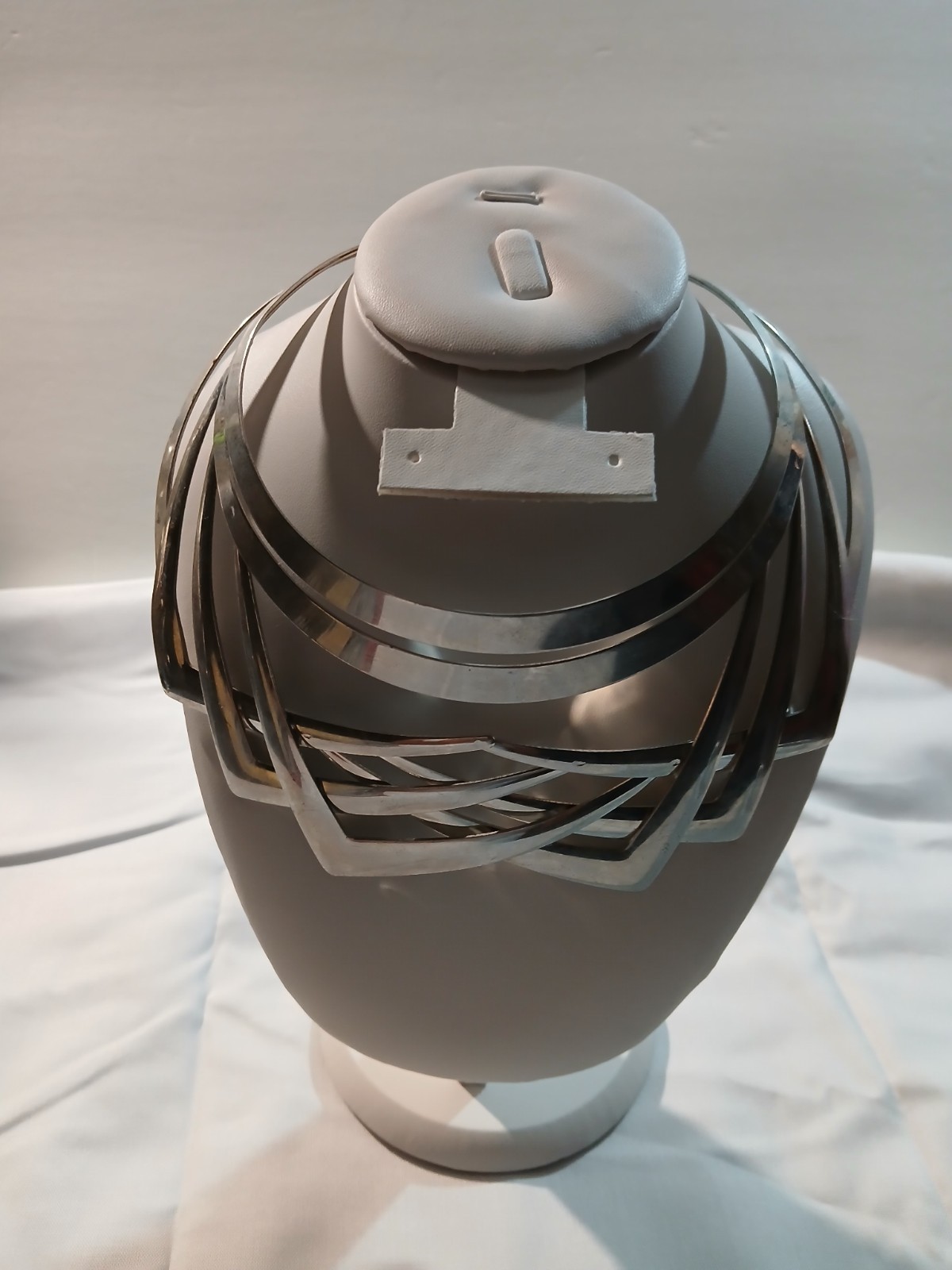 Silver Plated Collar Statement Necklace - image 1