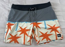 Quiksilver Mens Drawstring Stretch Hawaiian Swimwear Board Shorts Multi Size 41