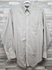 Lauren Ralph Lauren Classic Fit 15 1/2 32/33 White Blue Small Check Button Down