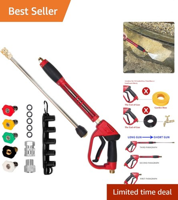 #ad High Performance Pressure Washer Gun with Safety Lock amp; M22 Connectors $58.99