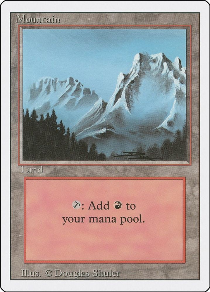 Mountain B #291 Revised Edition Heavily Played Magic The Gathering