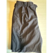 Ralph Lauren Black Label Trousers Mens 34x31 Navy Blue Pleated Cuffed Comfort