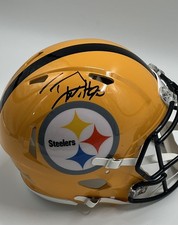 T.J. Watt Autographed Steelers F/S Throwback Authentic Helmet - (Beckett)