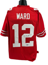 Denzel Ward Signed Autographed Buckeyes Custom Jersey Prime Time Witness