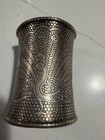 Vintage Cuff Bracelet with Engraved Peacock Floral Design — photo 1