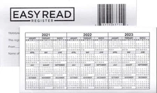 Checkbook Transaction Register with 2021-2022-2023 Calendars