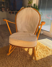 Ercol grandfather Rocking Chair , blonde Wood .