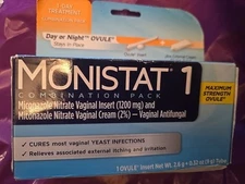 Monistat 1-Day Yeast Infection Treatment Combination Pk Day / Night 