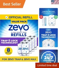 12-Pack Flying Insect Trap Refill for MAX & Standard Traps – Mess-Free Disposal