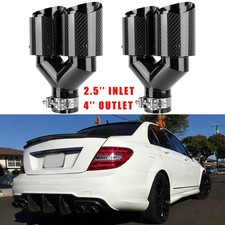 2.5 Carbon Rear Dual Exhaust Pipe Tip For Mercedes-amg C63 C250 C300 W205 W204 2.5 Carbon Rear Dual Exhaust Pipe Tip For Mercedes-amg C63 C250 C300 W205 W204