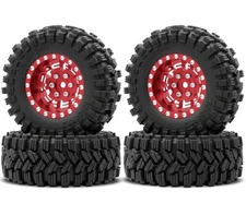 OGRC 1.0 Plus (1.2 Inches) Beadlock Wheel and Tires Set 7mm Negative Offset W...