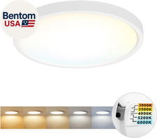 12 Inch LED Flush Mount Ceiling Light, 24W, 2400LM, 3000K/3500K/4000K/5200K/6000