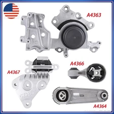4PCS Engine Auto Transmission Motor Mount Kit For 2014-17 Nissan Rogue 2.5L