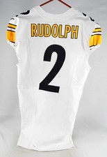 2023 Pittsburgh Steelers Mason Rudolph #2 Game Issued White Jersey 42 DP77028