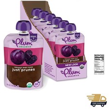 Baby Food Pouches Organic Prune Puree 3.5oz Pack of 6 for First Solids