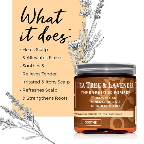 Tea Tree & Lavender Treatment for Itchy Scalp - 4 oz Anti-Dandruff Care - Picture 5 of 10