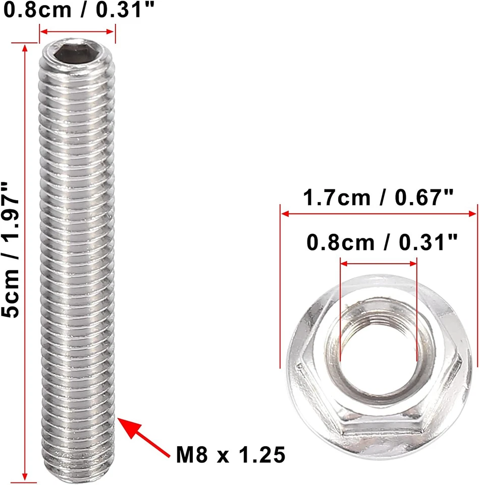 Kit de pernos de acero inoxidable colector de escape cabezal pernos para Ford F150 4,6/5,4 L V8 Foto 4 de 4