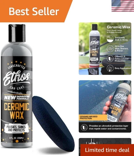 Ethos 3-in-1 Aerospace Ceramic Wax for Ultimate Vehicle Protection – 8oz