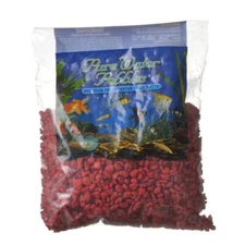 Pure Water Pebbles Aquarium Gravel - Currant Red (2 lbs (3.1-6.3 mm Grain))