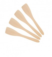 4 x 12" (300mm) Beechwood Wooden Flat Spatula, Ideal Cooking, Baking, Decorating
